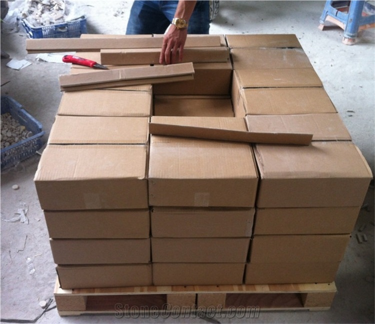 Wall Mosaic Pattern White Wooden Marble for Wall