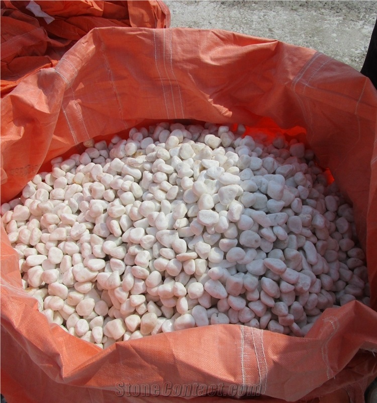 White Pebble Stone Walkways & Driveways