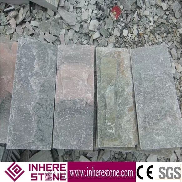 China Slate Mushroom Stone, Cheapest Grey Wall Stones, Grey Mushroom Stone
