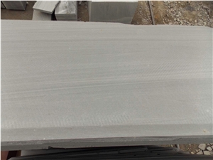 White Wooden Grain Sandstone Tile & Slab