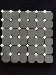 Honed Grey Basalt Mosaics, Hainan Grey Basalt Mosaics