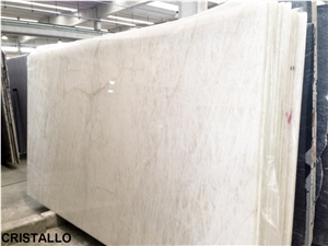 Cristallo Extra Quartzite Tiles & Slabs, White Polished Quartzite Flooring Tiles, Walling Tiles