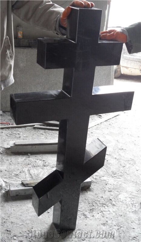 Obelisk Right-Angled Cross Tombstone