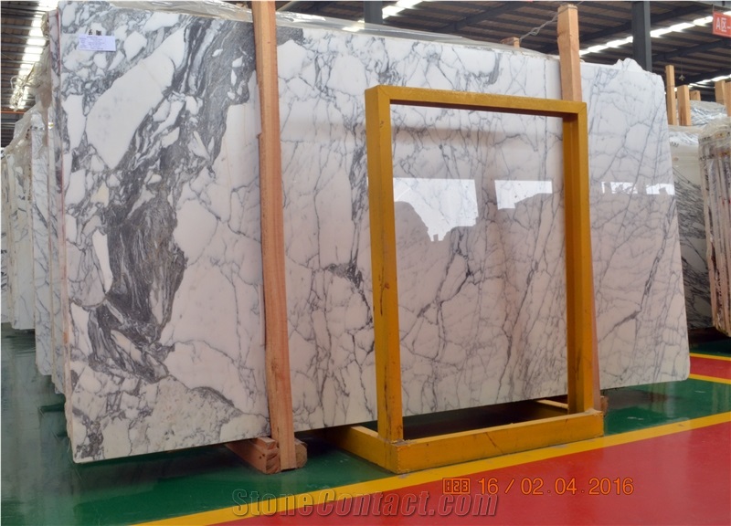 Italy Arabescato Marble Tile & Slab Export from China, Italy White Marble