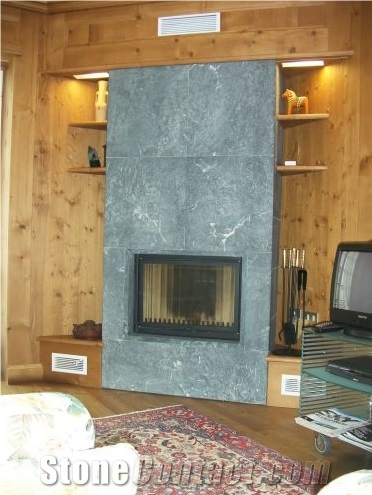 Pietra Ollare soapstone fireplace, grey soapstone fireplace surrounds 