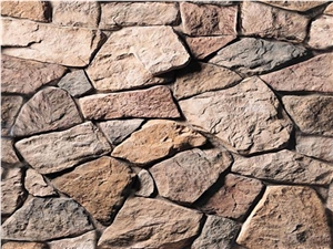 Antique Style-Copper Brown Stacked Stone Veneer /Cultured Stone /Stacked Stone Wall Panel/Wall Cladding
