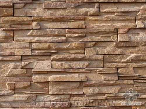 Antique Style-Copper Brown Stacked Stone Veneer /Cultured Stone /Stacked Stone Wall Panel/Wall Cladding