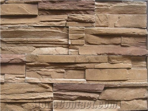Antique Style-Copper Brown Stacked Stone Veneer /Cultured Stone /Stacked Stone Wall Panel/Wall Cladding