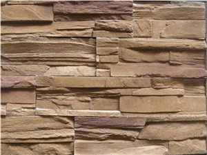 Antique Style-Copper Brown Stacked Stone Veneer /Cultured Stone /Stacked Stone Wall Panel/Wall Cladding
