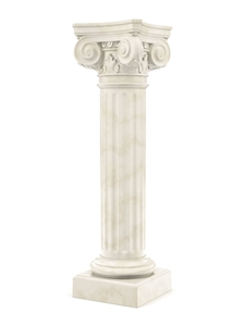 Beige Limestone Sculptured Columns Post /Western Style Pillar