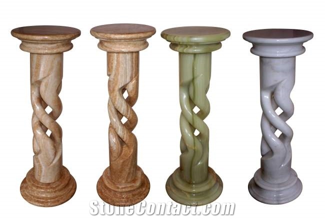 Bianco Carrara Marble White Marble Lamps Post
