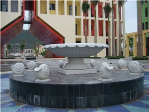 China G603 Granite Sesame Grey Granite Fountain/ Bianco Sardo Granite Landscaping Stone Fountain China G603 Granite Sesame Grey Granite Fountain/ Bianco Sardo Granite Landscaping Stone Fountain