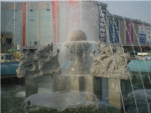 China G603 Granite Sesame Grey Granite Fountain/ Bianco Sardo Granite Landscaping Stone Fountain