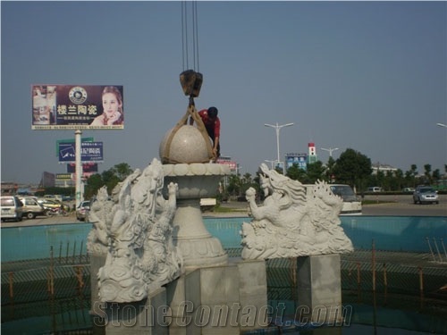 China G603 Granite Sesame Grey Granite Fountain/ Bianco Sardo Granite Landscaping Stone Fountain