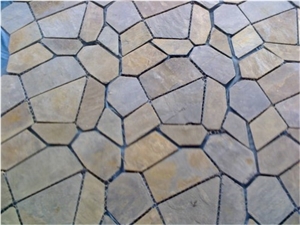 China Rustic Slate Random Flagstone Pavers for Road /Irregular Flagstones