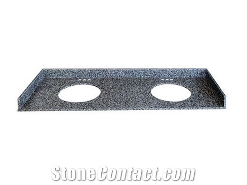 G654 Sesame Grey Granite Bath Tops/ China Impala Black Granite Vanity Tops for Bathroom