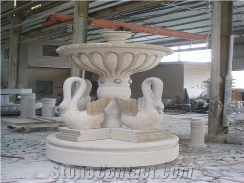 G682 Sunset Gold Granite Handcarved Sculptures /China Rust Granite Animal Landscape Sculptures