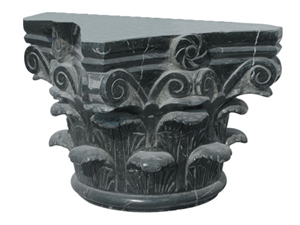 Green Marble Architectural Columns Tops /Western Style Column