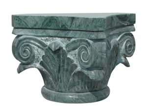 Green Marble Architectural Columns Tops /Western Style Column