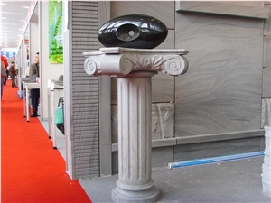 Grey Wave Granite Roman Pedestal Columns /Sculptured Columns