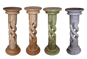 Marble Different Shaped Balustrades /White Mabrle & Forest Green Marble Baluster