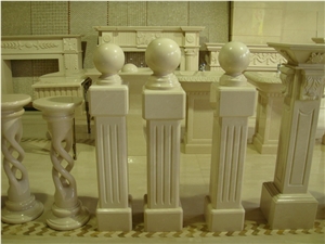 Oriental White Marble Pillar & Column Post