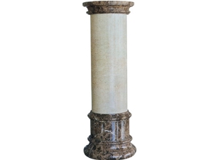 Sunny Beige Marble & Dark Emperador Marble Column