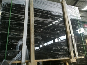 China Silver Dragon Marble Slab, Black and White Marble Tiles, Chinese Marble