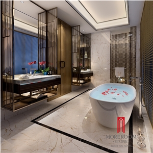 Chinese Sofitel Gold Marble Look Like Beige Glazed Porcelain Floor and Wall Tile