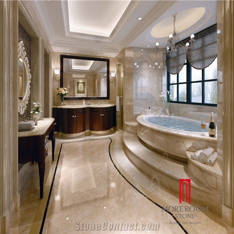 High Quality Natural Marble Beige Cappuccino 12x24 Porcelain Tile