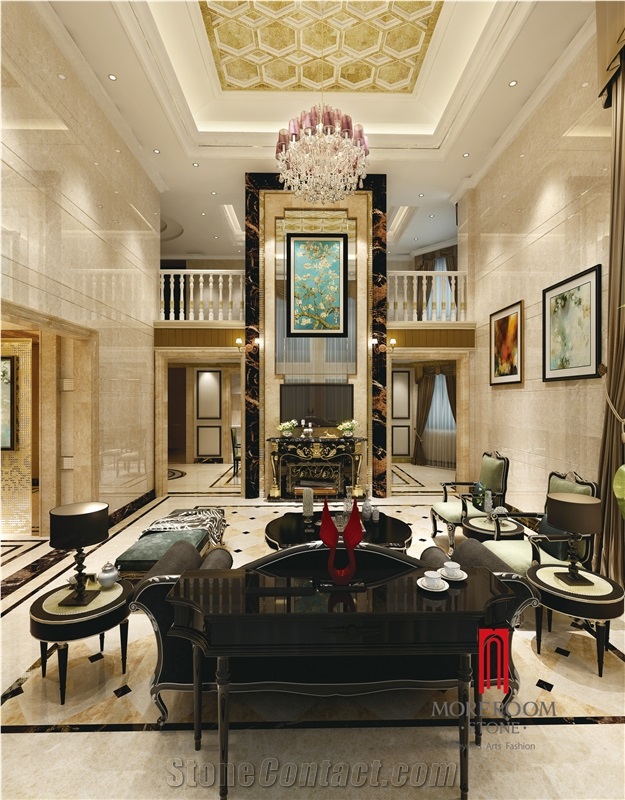 Marble Light Beige Color Porcelain Floor Tiles