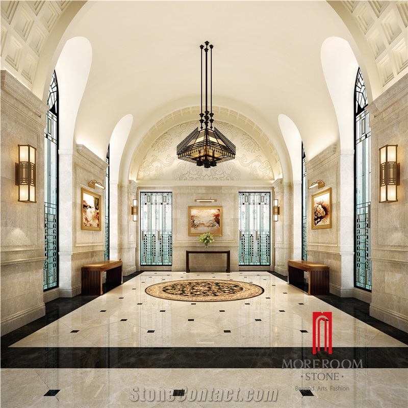 Marble Light Beige Color Porcelain Floor Tiles