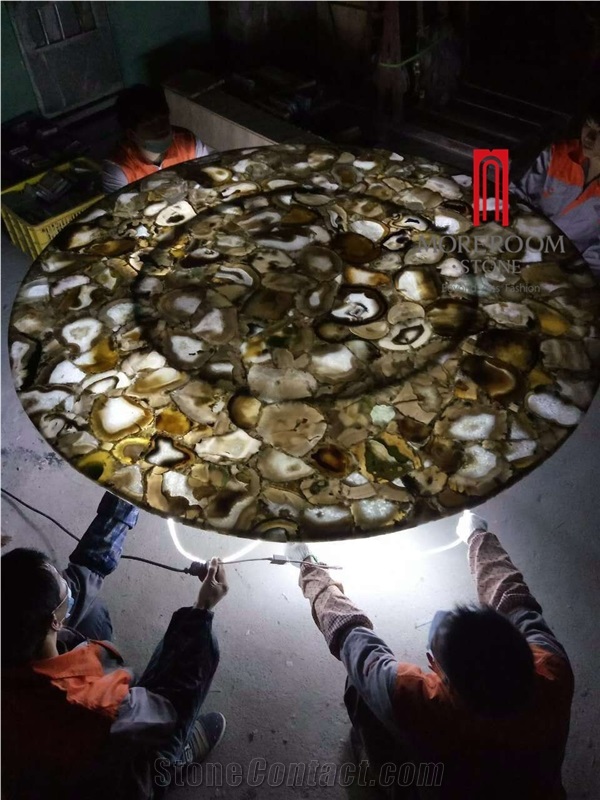 Semi Precious Table Tops, Round Table Tops