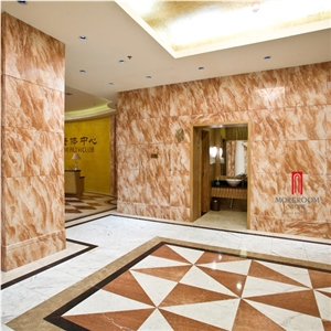 Tea Rose Marble Orange Peel Red Tile