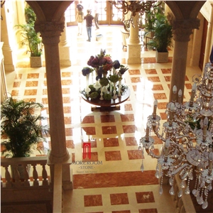 Tea Rose Marble Orange Peel Red Tile