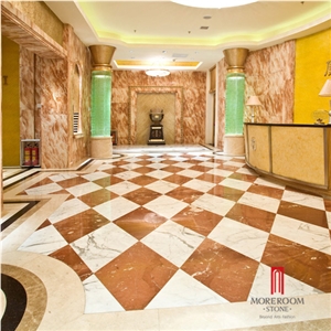 Tea Rose Marble Orange Peel Red Tile