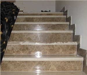 Dark Emperador (China) Chinese Marble Steps & Risers