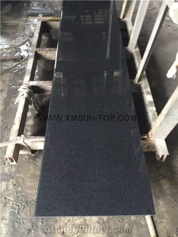 G654 Granite Countertop/G654 2400x600x20mm Half Bullnose Polished/Sesame Black/Sesame Black Of China/Changle Pingnan Sesame Black/China Jasberg/Worktops