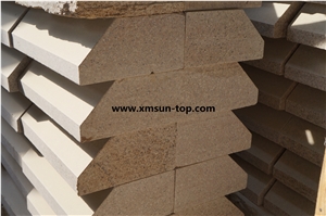 G682 Granite Kerbstones/Yellow Curbstone/Side Stone/Granite Road Stone/Rusty Yellow Kerbs/Giallo Rusty Curbs/Padang Amarillo/Golden Cristal/Golden Peach/Golden Sand