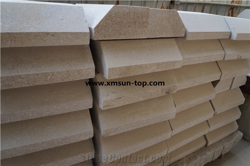 G682 Granite Kerbstones/Yellow Curbstone/Side Stone/Granite Road Stone/Rusty Yellow Kerbs/Giallo Rusty Curbs/Padang Amarillo/Golden Cristal/Golden Peach/Golden Sand