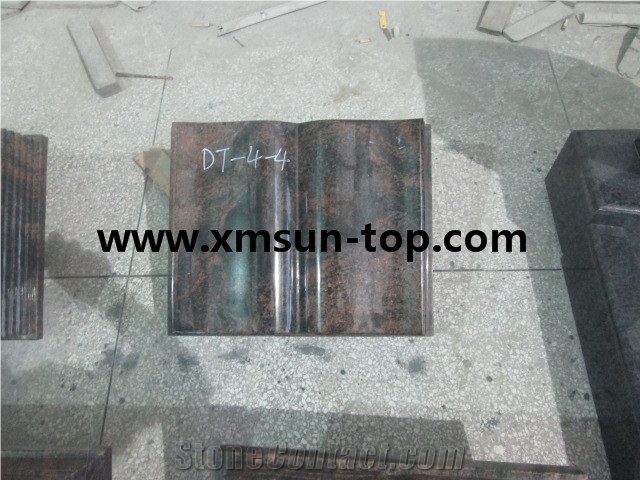 Paradiso Granite Book Shaped Slant Grave