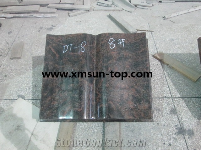 Paradiso Granite Book Shaped Slant Grave