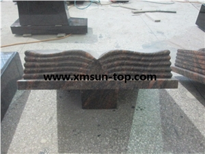 Paradiso Granite Book Slant Grave/Granite Book Shaped Slant Monument & Headstone & Gravestone