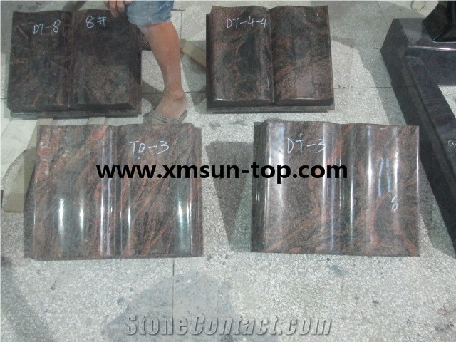 Paradiso Granite Book Slant Grave/Granite Book Shaped Slant Monument & Headstone & Gravestone