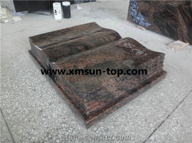 Paradiso Granite Book Slant Grave/Paradiso Granite Book Shape Grave Markers/Granite Book Shaped Slant Monument & Headstone & Gravestone