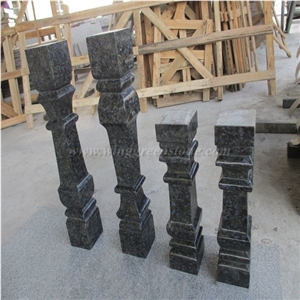 China Butterfly Blue Granite Balustrade & Railings, Blue Tropical Handrails, Blue Butterfly Granite Staircase Rails, Xiamen Winggreen Manufacturer