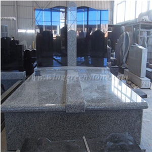 Granite Cemetery Tombstones, Chinese Granite G435 and Shanxi Black Granite Tombstone Monuments, Winggreen