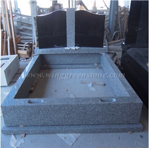 Granite Cemetery Tombstones, Chinese Granite G435 and Shanxi Black Granite Tombstone Monuments, Winggreen