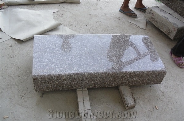 Zhangpu Red Granite Kerbtsones, G648 Granite Curbs, Light Pink Granite Side Stones, Golden Brown Granite Road Stones, Xiamen Winggreen Manufacturer