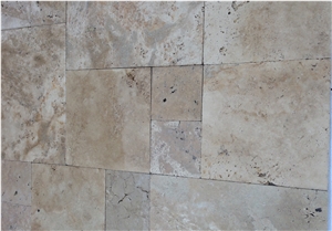 Travertine Classic Mix Tile Pattern, Beige Travertine Tiles, Flooring Pattern Tiles